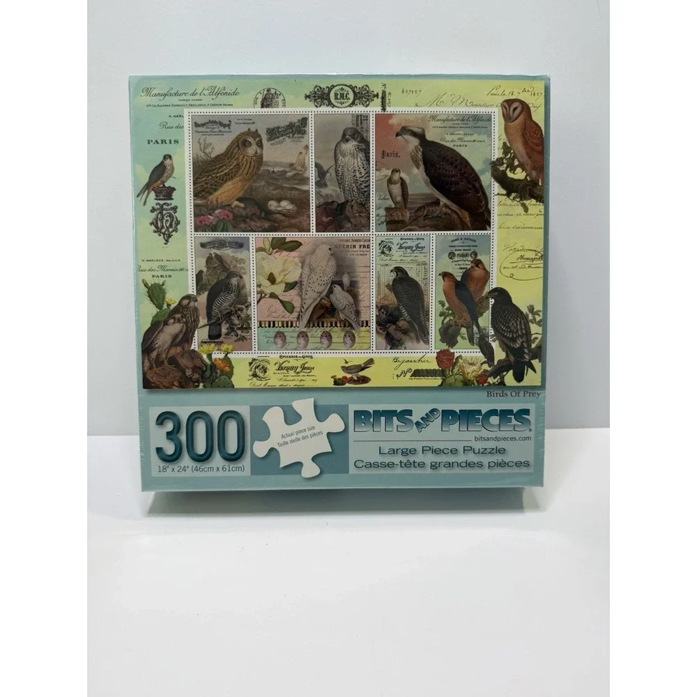 Bits And Pieces Birds Of Prey 300 Piece Large Piece Puzzle Sealed Adult Easy